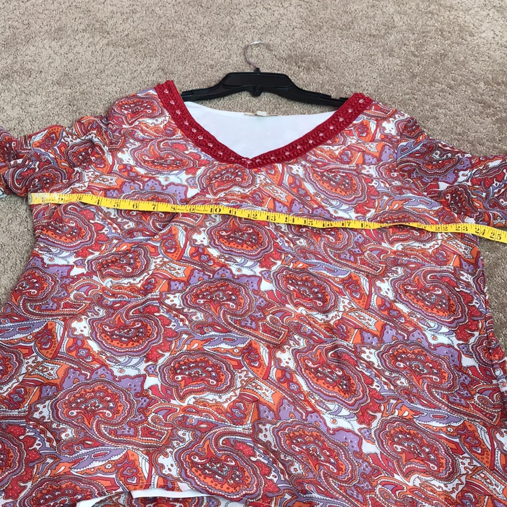 Maria Gabrielle paisley long sleeve blouse 3X - Picture 9 of 11